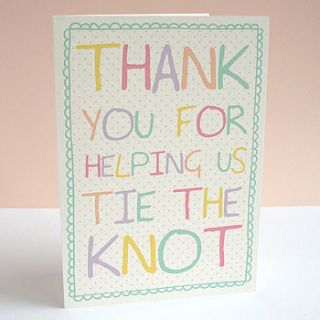 bridesmaid / usher thank you card by sarah catherine designs