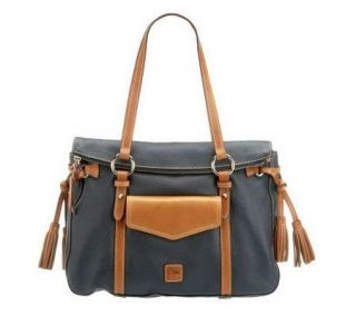 As Is Dooney & Bourke Dillen Leather Smith Bag with Tan Trim —
