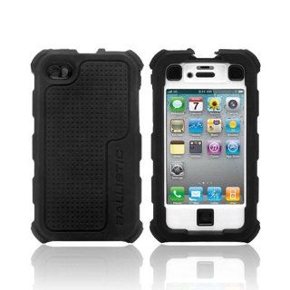 For Apple iPhone 4S 4 Black White OEM Ballistic HC Hard Case Combo Holster & Screen Protector HA0778 385 Cell Phones & Accessories