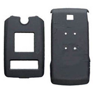 Hard Plastic Snap on Cover Fits LG AX380 UX380 Wave Black Rubberized Alltel Cell Phones & Accessories