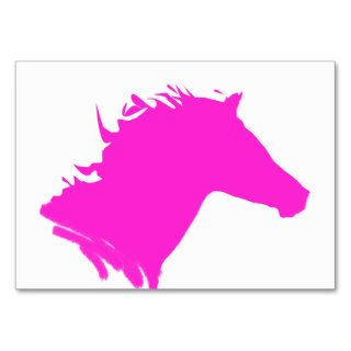 Plain pink horse head business card template