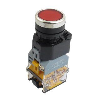 Red Momentary AC 220V LED Illuminated NO/NC Push Button Switch 380VAC 10 Amp