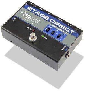 Radial Engineering StageDirect Active DI Box w/ Footswitch Mute and Tuner Out Musical Instruments