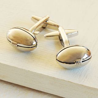 rugby cufflinks by highland angel