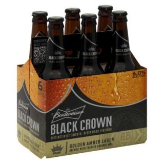 Budweiser Black Crown Golden Amber Lager Bottles