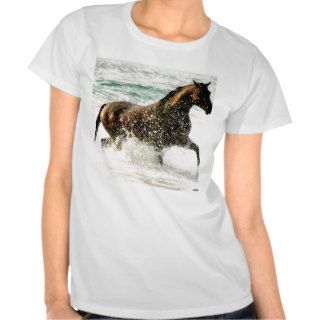 Horses Beach Splash Tshirts