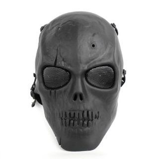 Daditong Army Mesh Full Face Skeleton Mask Airsoft Game Skull Black  Sports & Outdoors