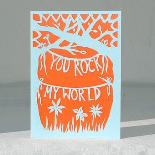 'you rock' card by two for joy