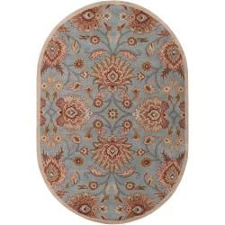 Hand tufted Blue Kiser Wool Rug (8 X 10 Oval)