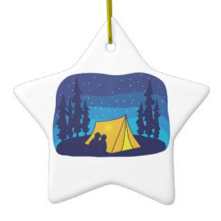 Night Camping Tent Christmas Tree Ornament