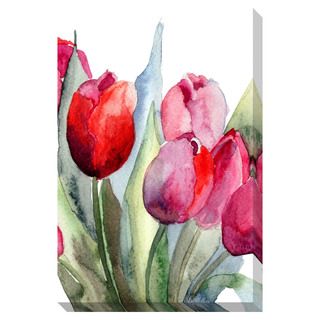 Tulips Watercolor Oversized Gallery Wrapped Canvas Canvas