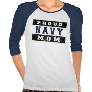 Proud Navy Mom Distressed Shirt