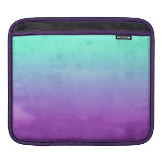 Purple Turquoise Mint Teal Fade Ombre Gradient Sleeve For iPads