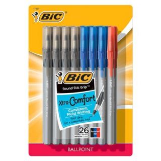 26 Ct. Bic Ultra Round Stic Pens   Assorted Colors