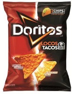 Limited Edition Doritos Locos Tacos Taco Bell Nacho Cheese Flavored Taco Flavored Doritos Chips (1 Bag)11 oz.  Tortilla Chips And Crisps  Grocery & Gourmet Food
