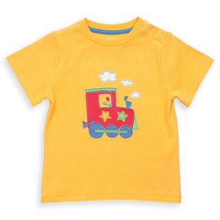 steam engine baby t shirt by harmony at home children's eco boutique