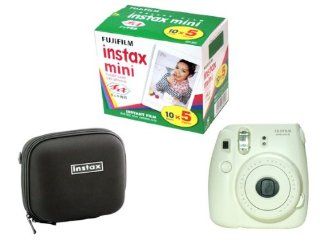 Fujifilm Instax Mini 8 White Camera + 50 Mini Images + Case  Film Processing Supplies  Camera & Photo