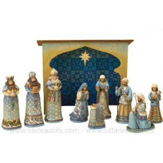 Jim Shore Heartwood Creek Set of 10 Mini Nativity Figurines   Christmas Decor