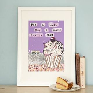 'pat a cake' art print by helena tyce designs