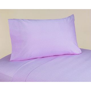 Sweet Jojo Designs 200 Thread Count Mod Dots Bedding Collection Purple Cotton Sheet Set