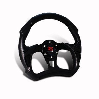 320mm JDM Battle Style Black PVC Leather 6 Hole Steering Wheel Automotive