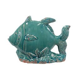 Decorative Blue Ceramic Fish