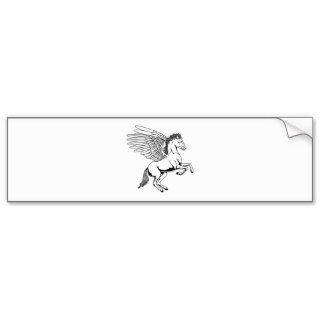Pegasus illustration bumper sticker