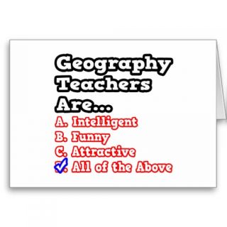 Geography Teacher QuizJoke Card