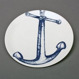 anchor coupe plate by cream cornwall