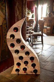 reclaimed wooden wine rack by second life