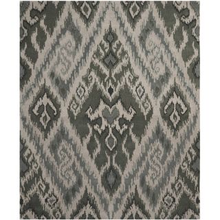 Contemporary Handmade Marrakesh Grey New Zealand Wool Rug (6 X 9)