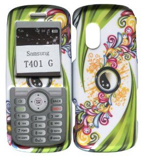 Green Leaves Samsung T401G TracFone, Straight Talk Prepaid Net 10 Case Cover Hard Phone Cover Snap on Case Faceplates Cell Phones & Accessories