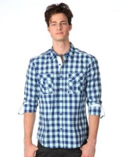 ONE90ONE Men's Plaid Shirt at  Mens Clothing store