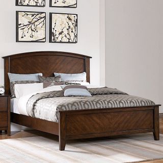 He Nurmes Warm Cherry Queen size Transitional Low Profile Bed Cherry Size Queen