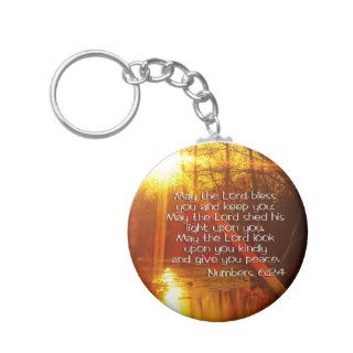 NUMBERS 624 BIBLE VERSE   MAY THE LORD BLESS YOU KEY CHAINS