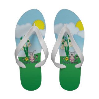 Cute Kawaii Bunny and chick Happy Easter Sandals