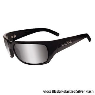 Wiley X Reign Outdoor Street Series Sunglasses Gloss Black/Polarized Silver Flash 439038
