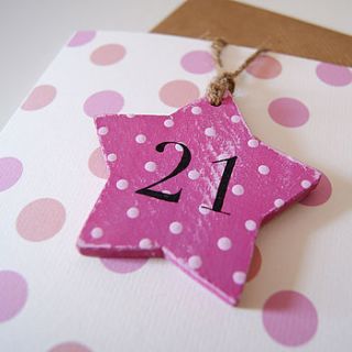 'perfectly pink' wooden age star by miss sammie designs
