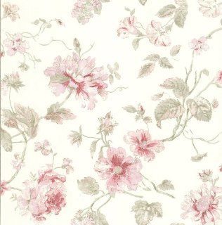 Brewster 428 6605 Madison Florals Maxwell Rose Wallpaper, 20.5 Inch by 396 Inch, Pastel    