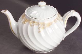 Haviland Ladore Teapot & Lid, Fine China Dinnerware   France, Torse, Gold Flower