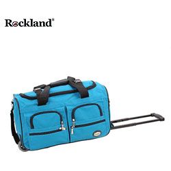 Rockland Turquoise 22 inch Carry On Rolling Upright Duffel Bag