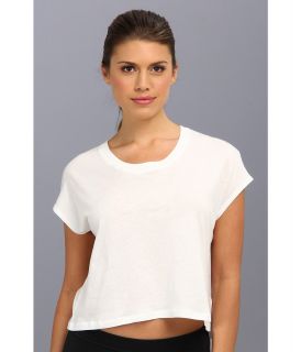 C&C California Shape Loose Crop Tee Womens T Shirt (White)