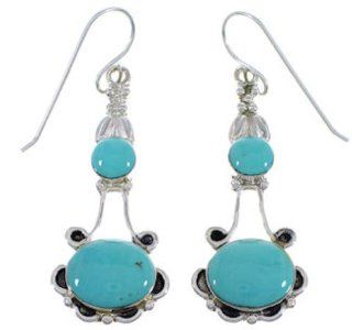 Turquoise And Silver Southwest Earrings EX31733 SilverTribe Jewelry
