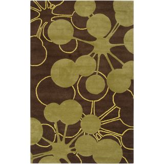 Jef Designs Hand tufted Green/brown Contemporary Lehi Wool Abstract Rug (8 X 11)
