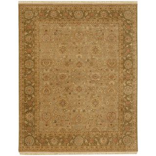 Hand knotted Traditional Oriental Tan Wool Area Rug (2 X 3)