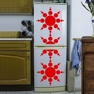 sunshine circles vinyl refrigerator decal by vinyl revolution