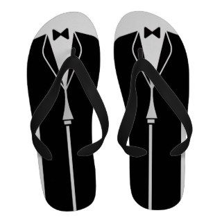 Tuxedo Tux Black White Formal Wedding Sandals