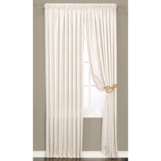 Arlee Faux Silk Luster Crushed Curtain Panel Pair Off White Size 50 X 84