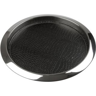 Stainless steel Faux Croc Leather Tray Serving Platters/Trays
