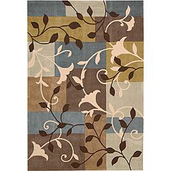 Nourison Hand tufted Contours Multicolor Polyester Rug (73 X 93)